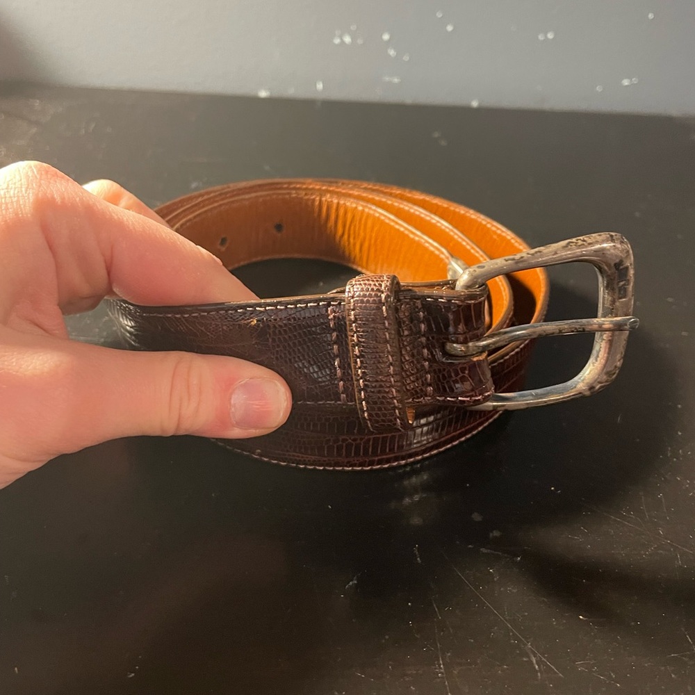 Polo Ralph Lauren Genuine Brown Alligator-Crocodile Skin